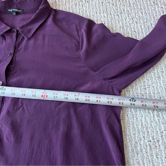 Eileen Fisher Silk Button Down Tunic Shirt - Picture 4 of 13